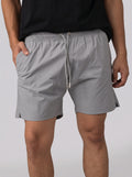 Solid Swim Short in Light Grey
