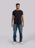 Split T-shirt in Black