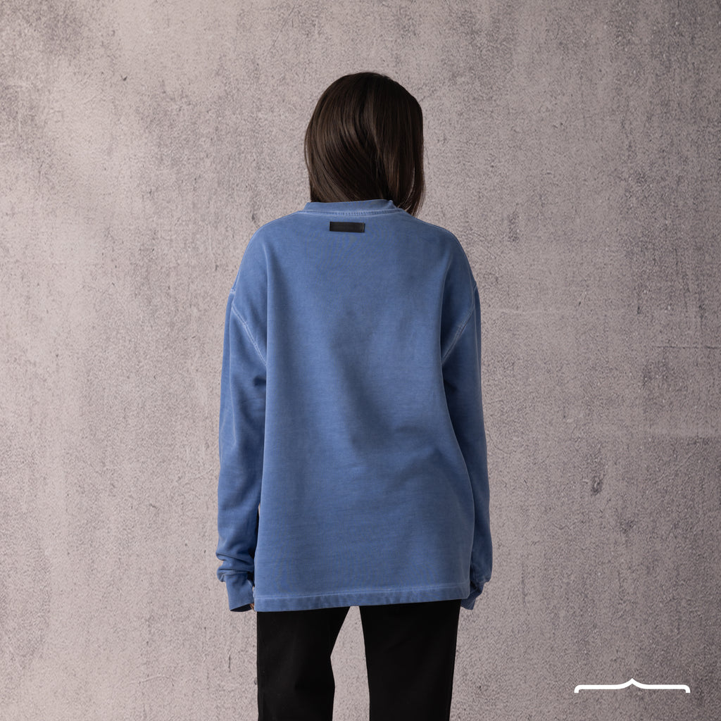 Washed sweatshirt in Baby blue