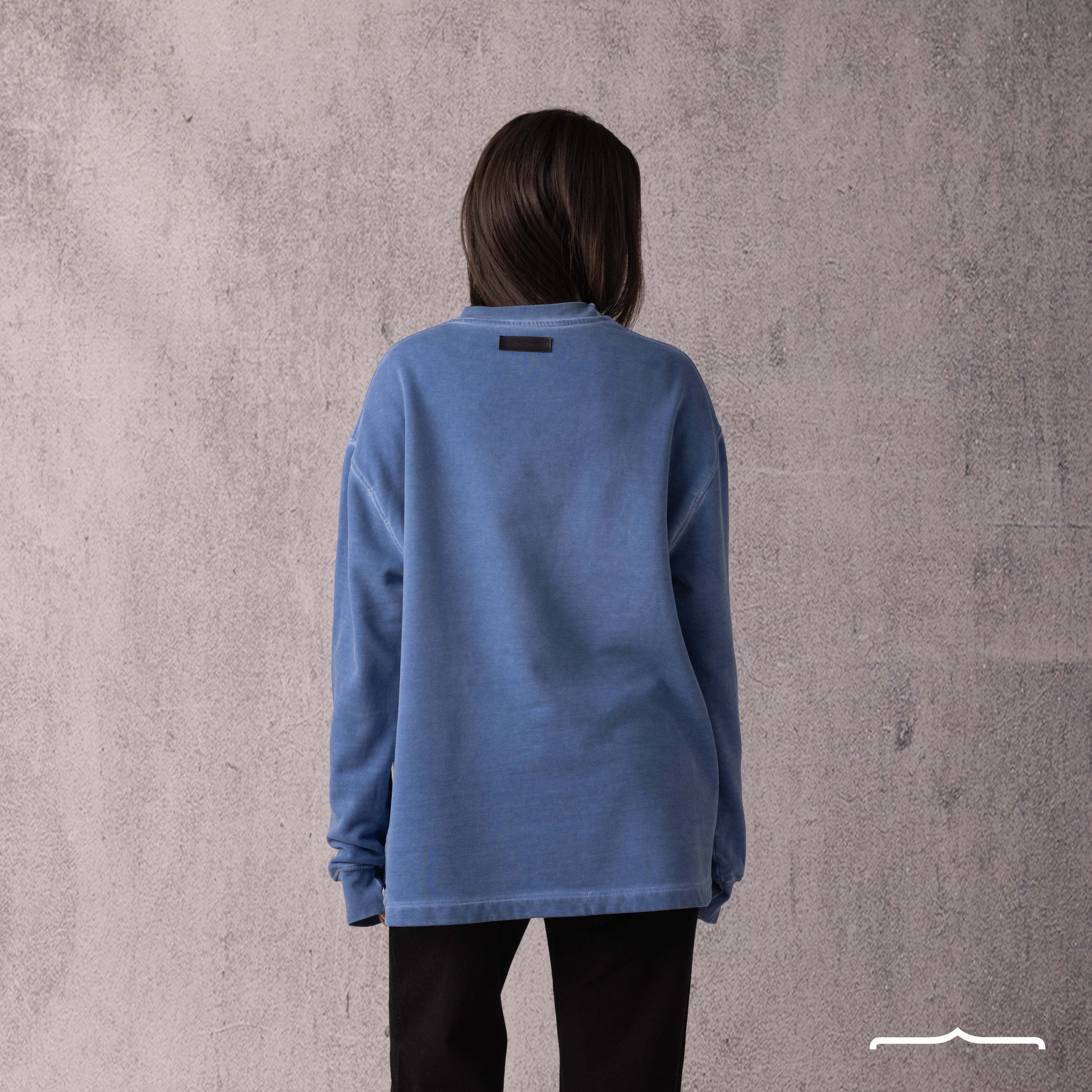 Washed sweatshirt in Baby blue