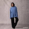 Washed sweatshirt in Baby blue