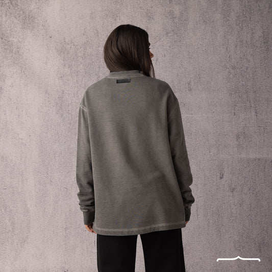 Washed sweatshirt in Dark Grey