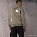 X sign hoodie in Olive