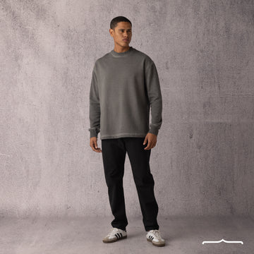 Washed sweatshirt in Dark Grey