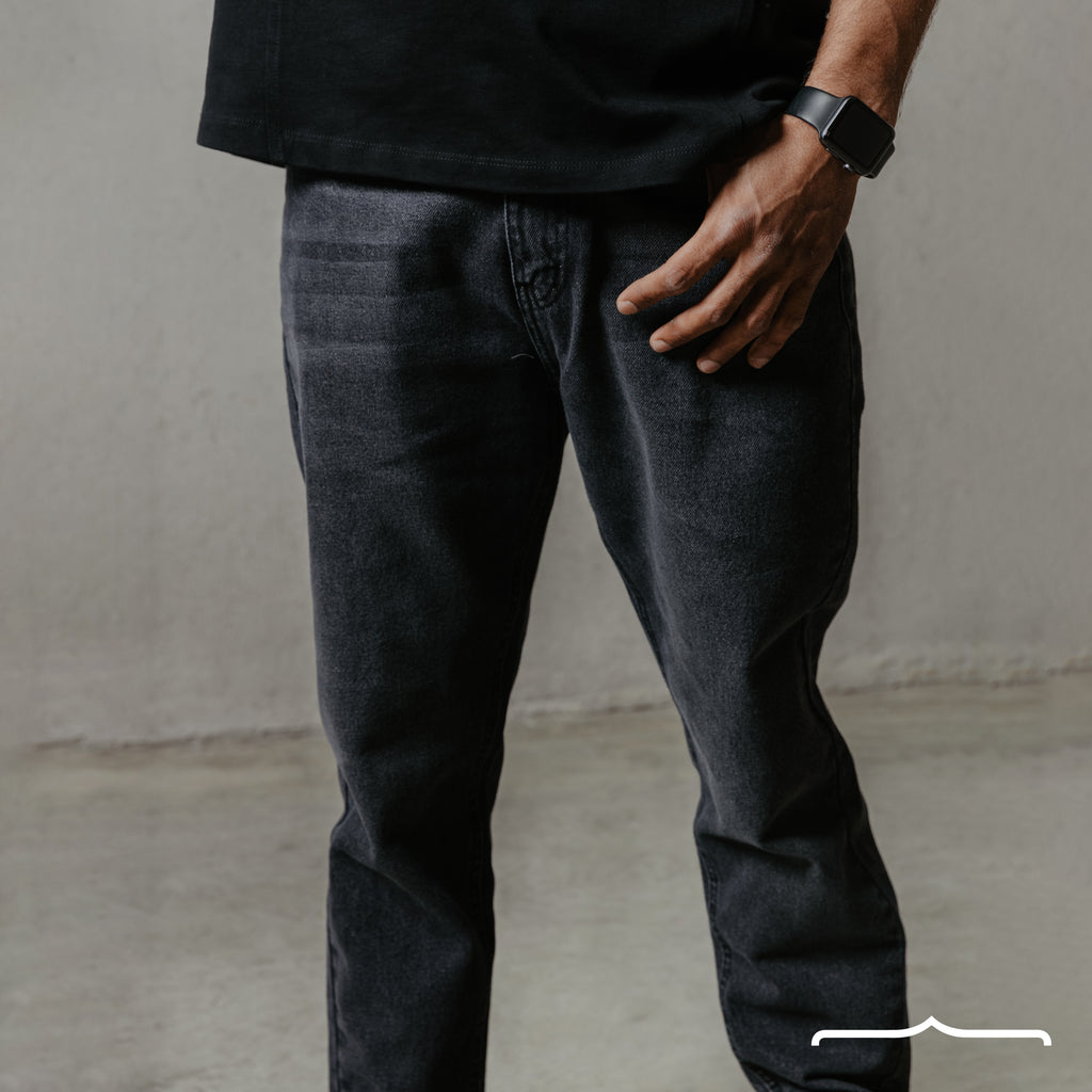 men's Oversize Jeans in Black