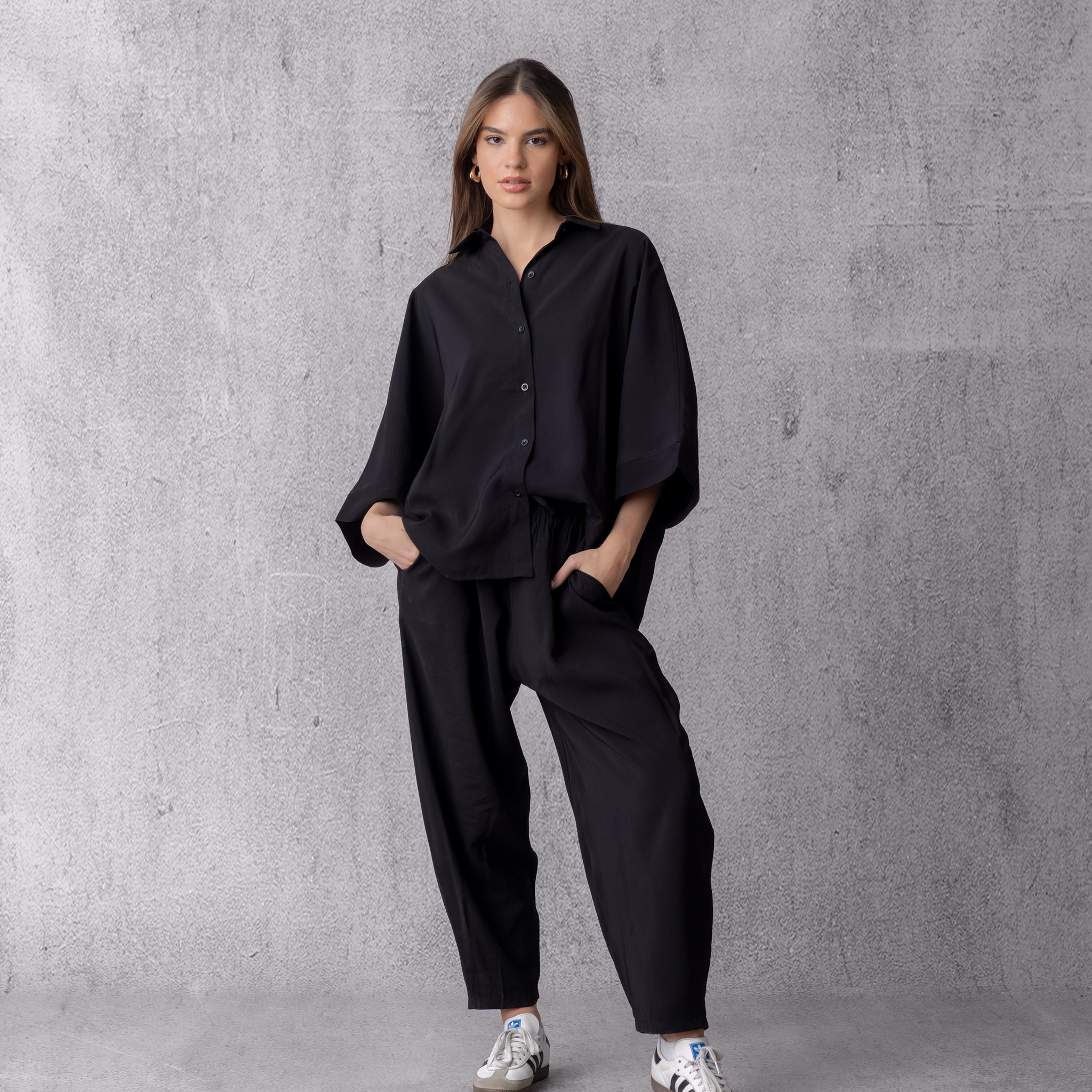 Boxy Flow Set in Black