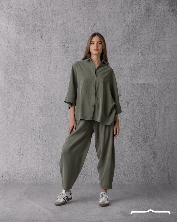Boxy Flow Set in Olive