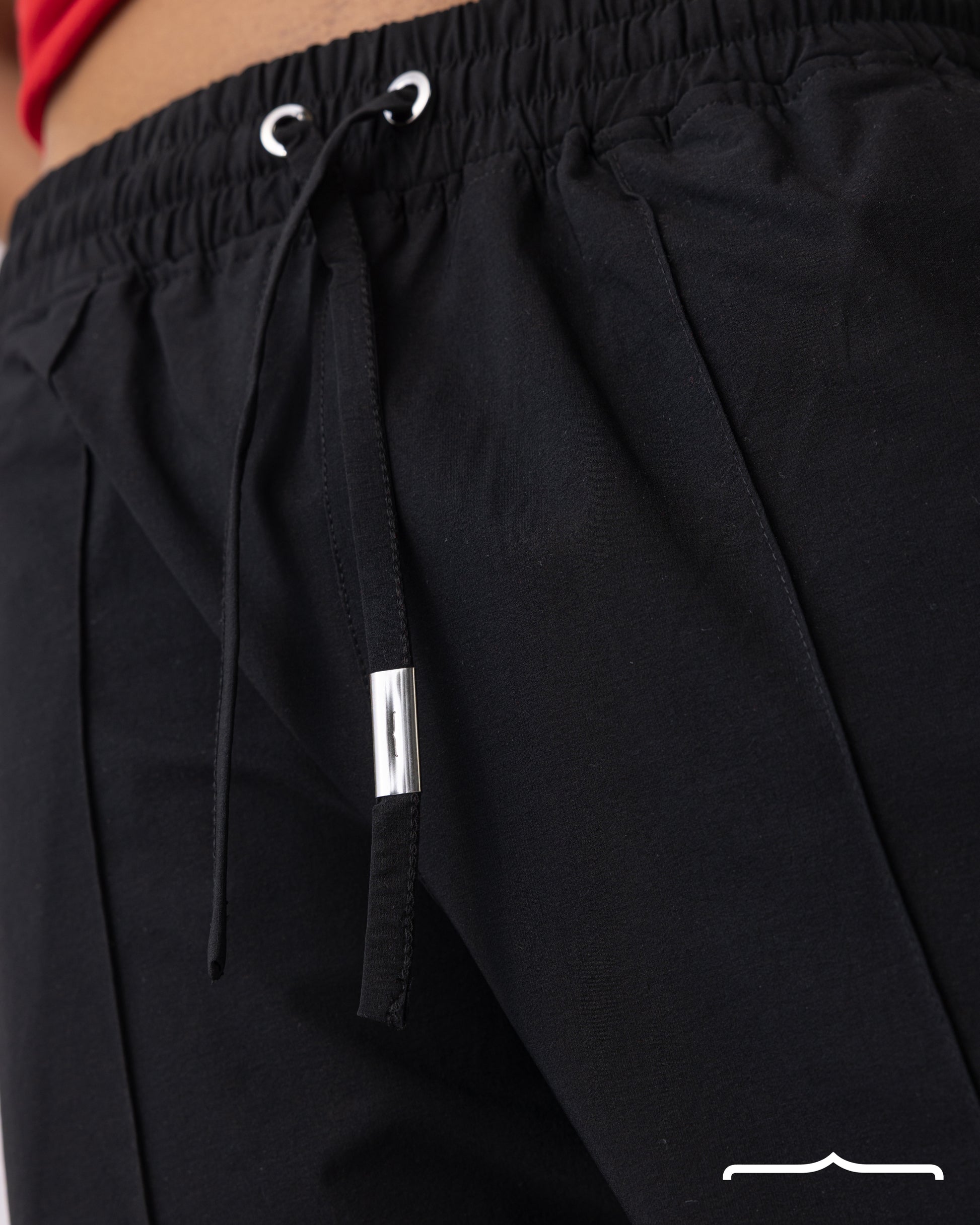 Drawstring sweatpants in Black