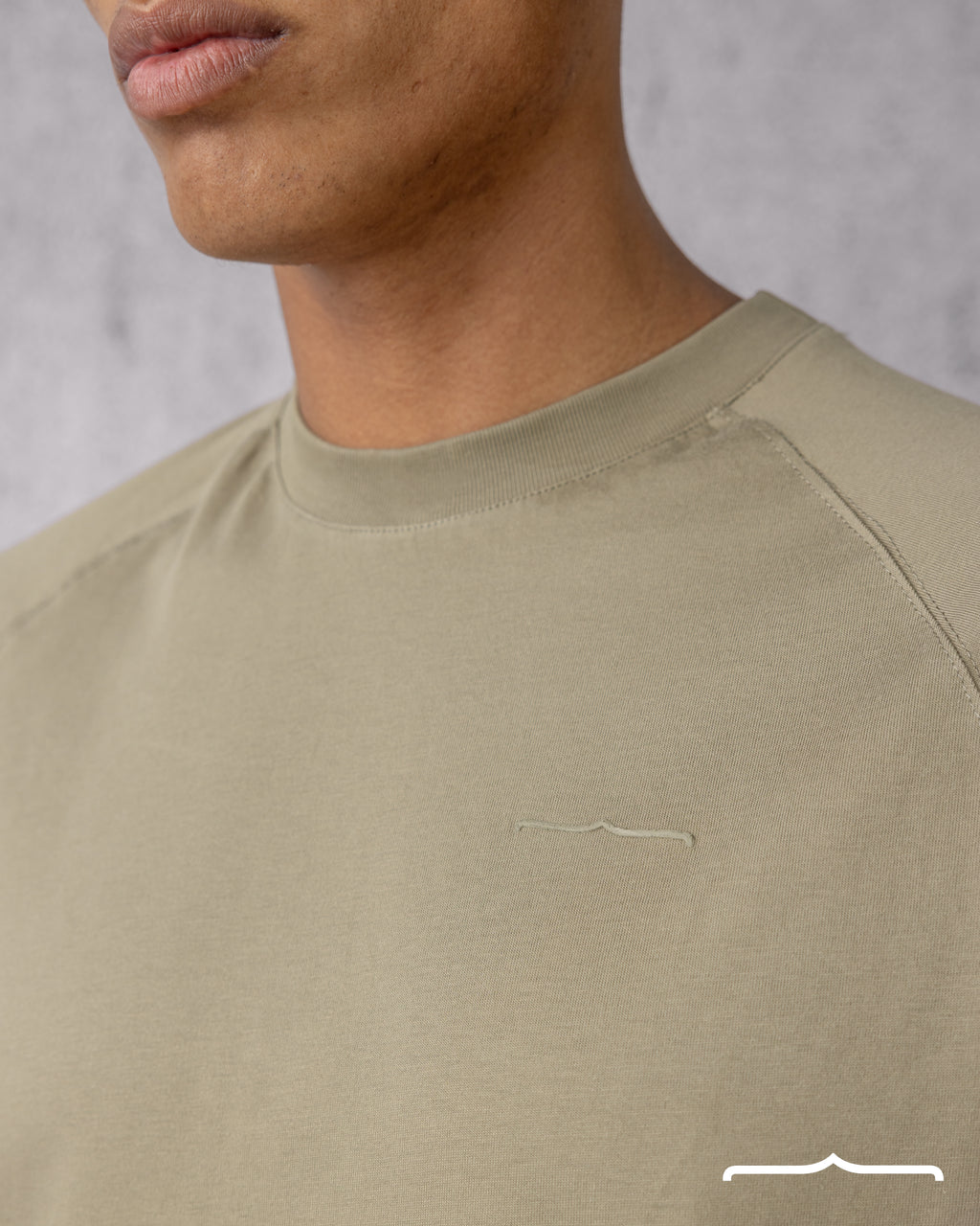 Raglan Rubber Icon in Regular Fit in Light Olive
