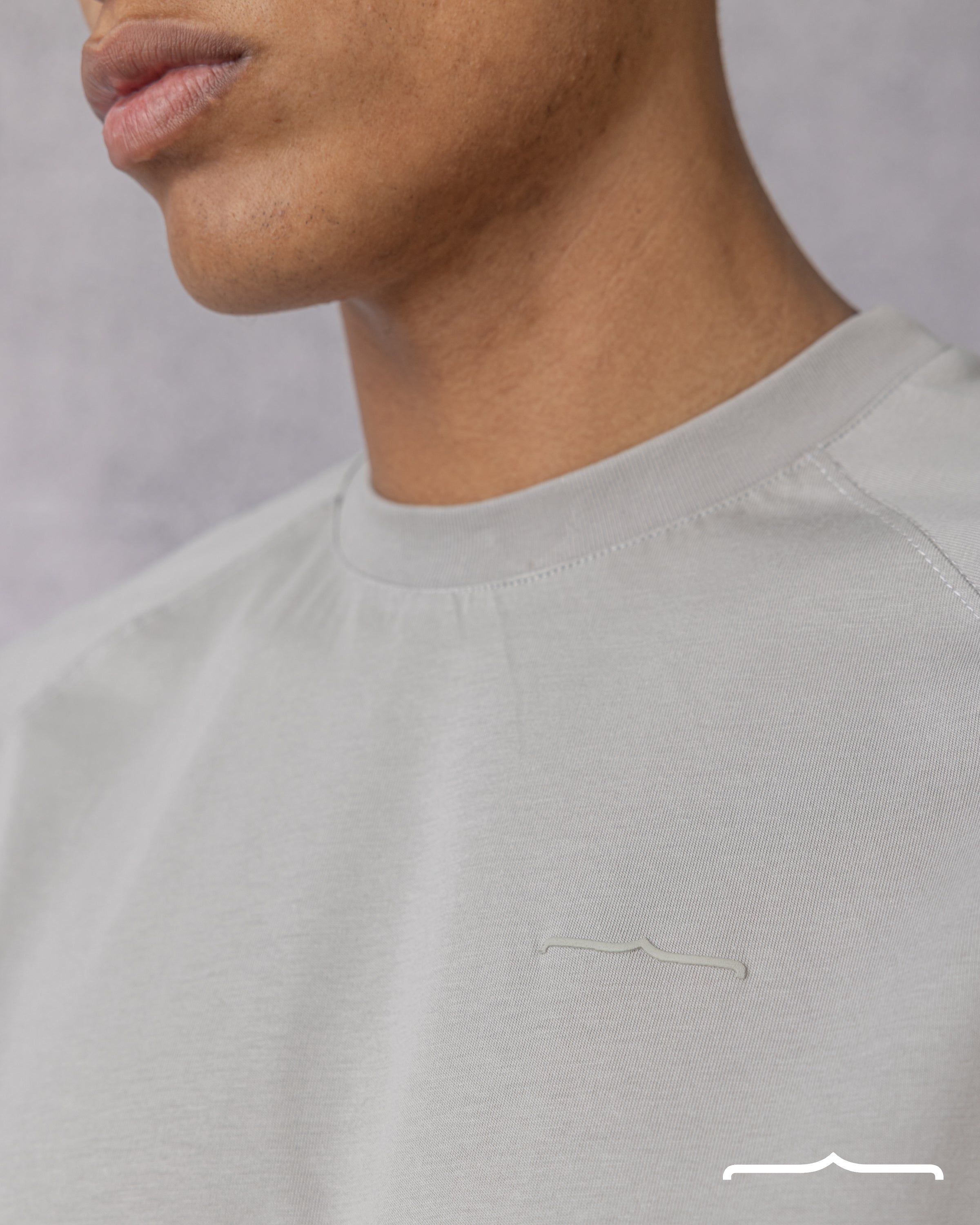Raglan Rubber Icon in Regular Fit in Light Grey