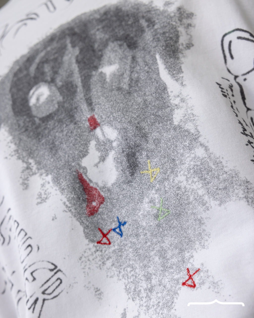Dalmatian Sketch Oversized T-shirt in White