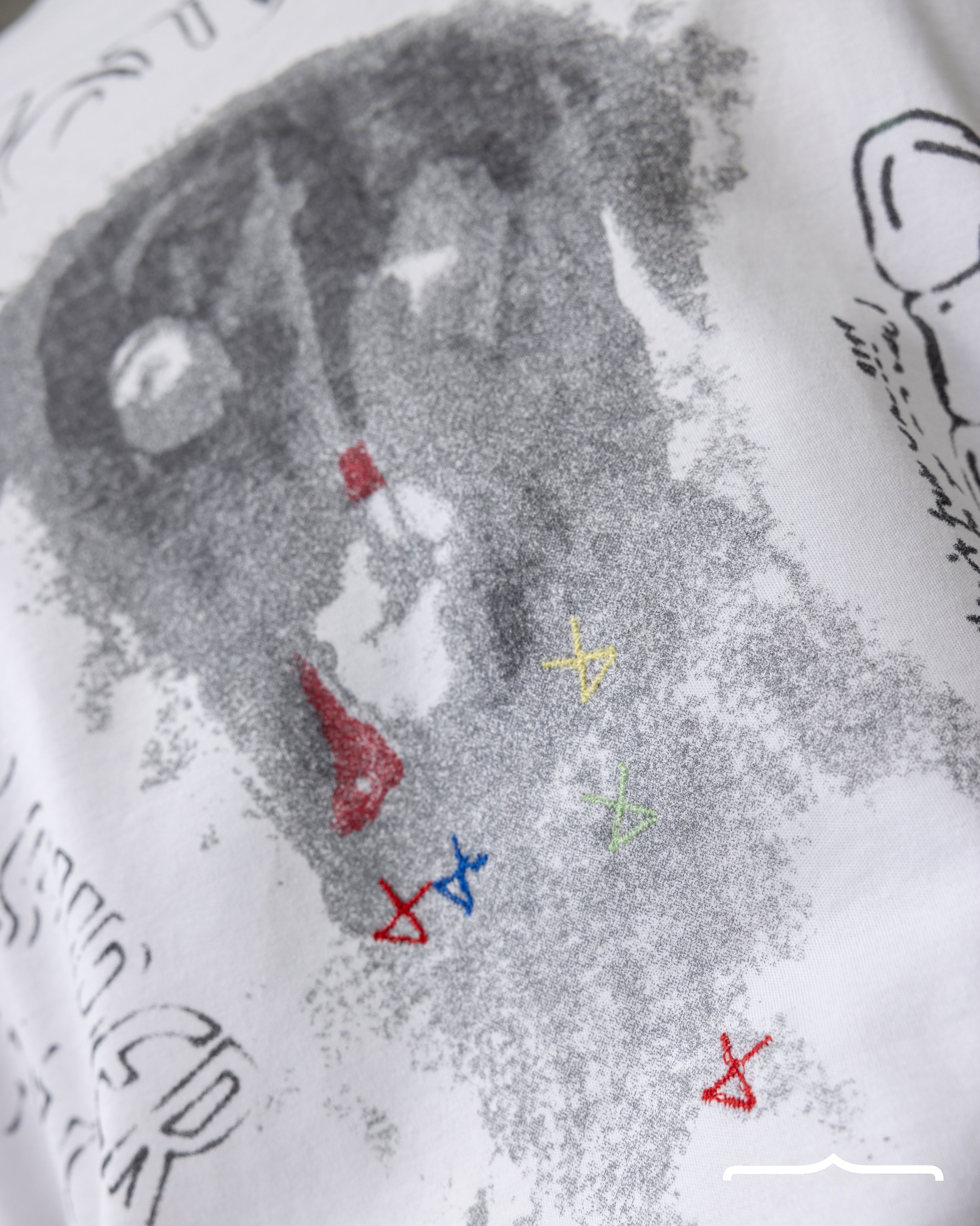 Dalmatian Sketch Oversized T-shirt in White