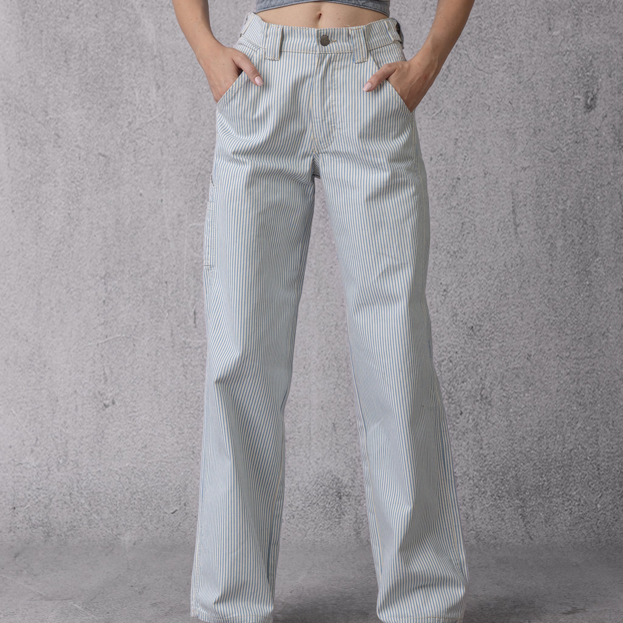 Pinstriped Jeans