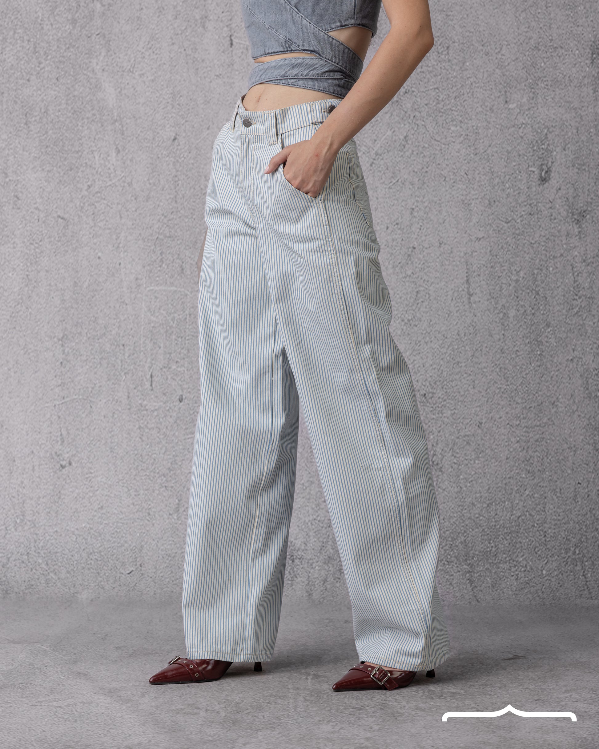 Pinstriped Jeans