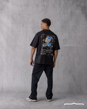 Donald Duck Sketch Oversized T-shirt in Black