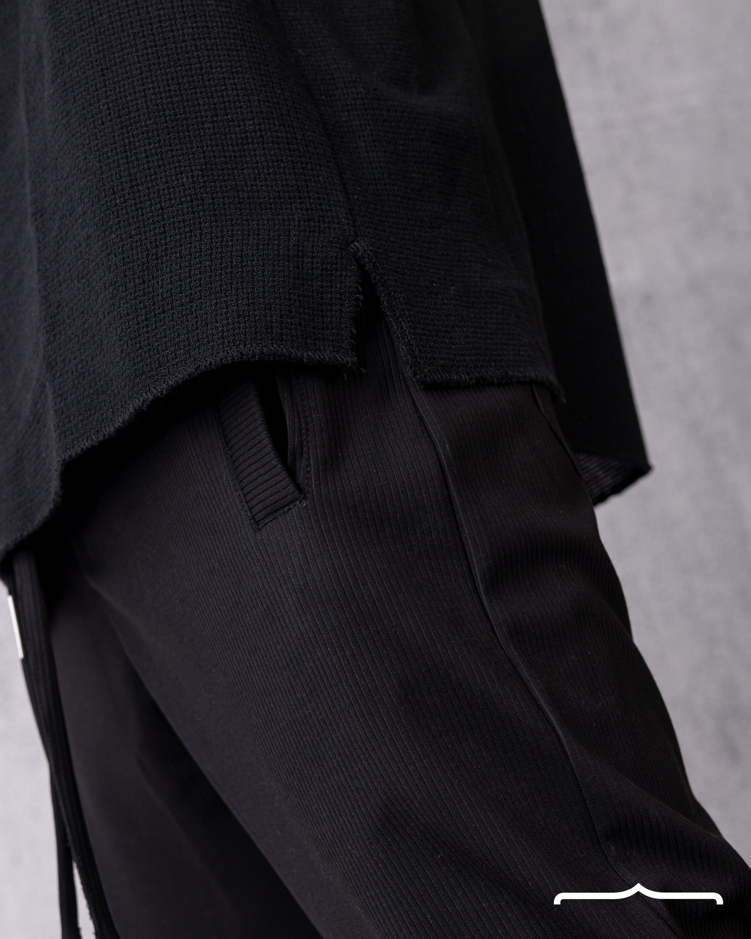Textured T-shirt in Black volume 2