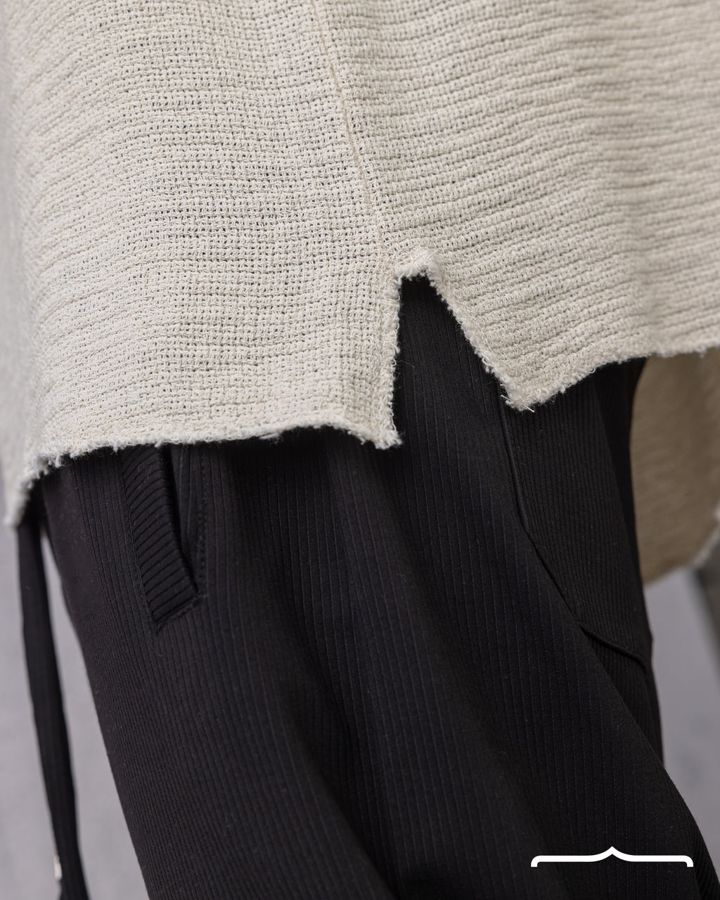 Textured T-shirt in Cream volume 2