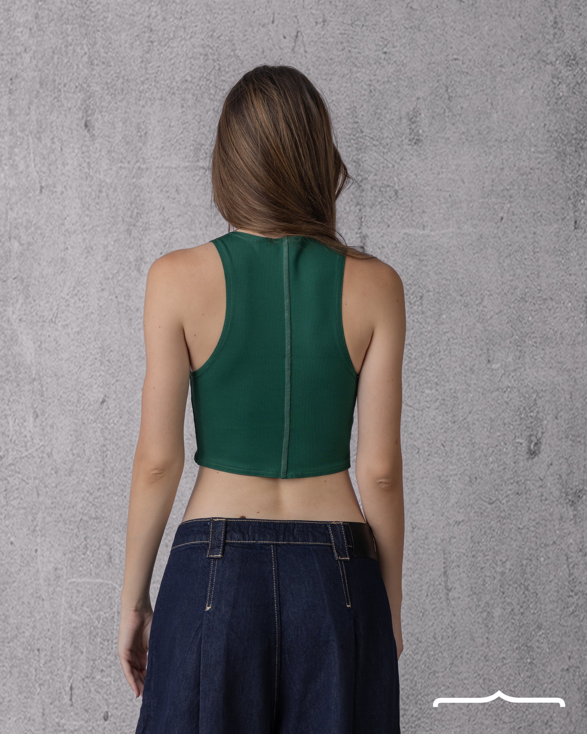 detail tank top in Olive