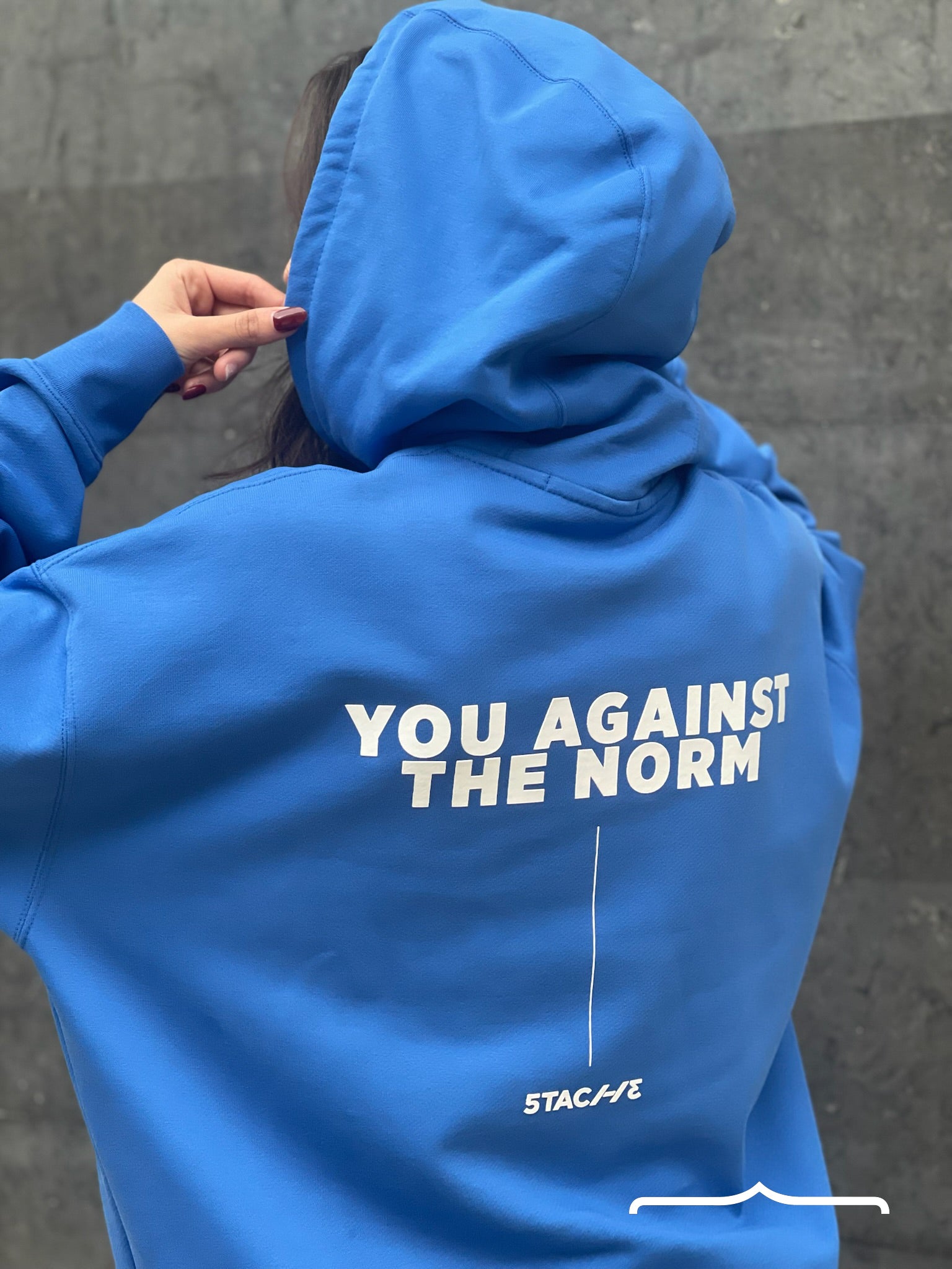 You Against the Norm Hoodie in Blue