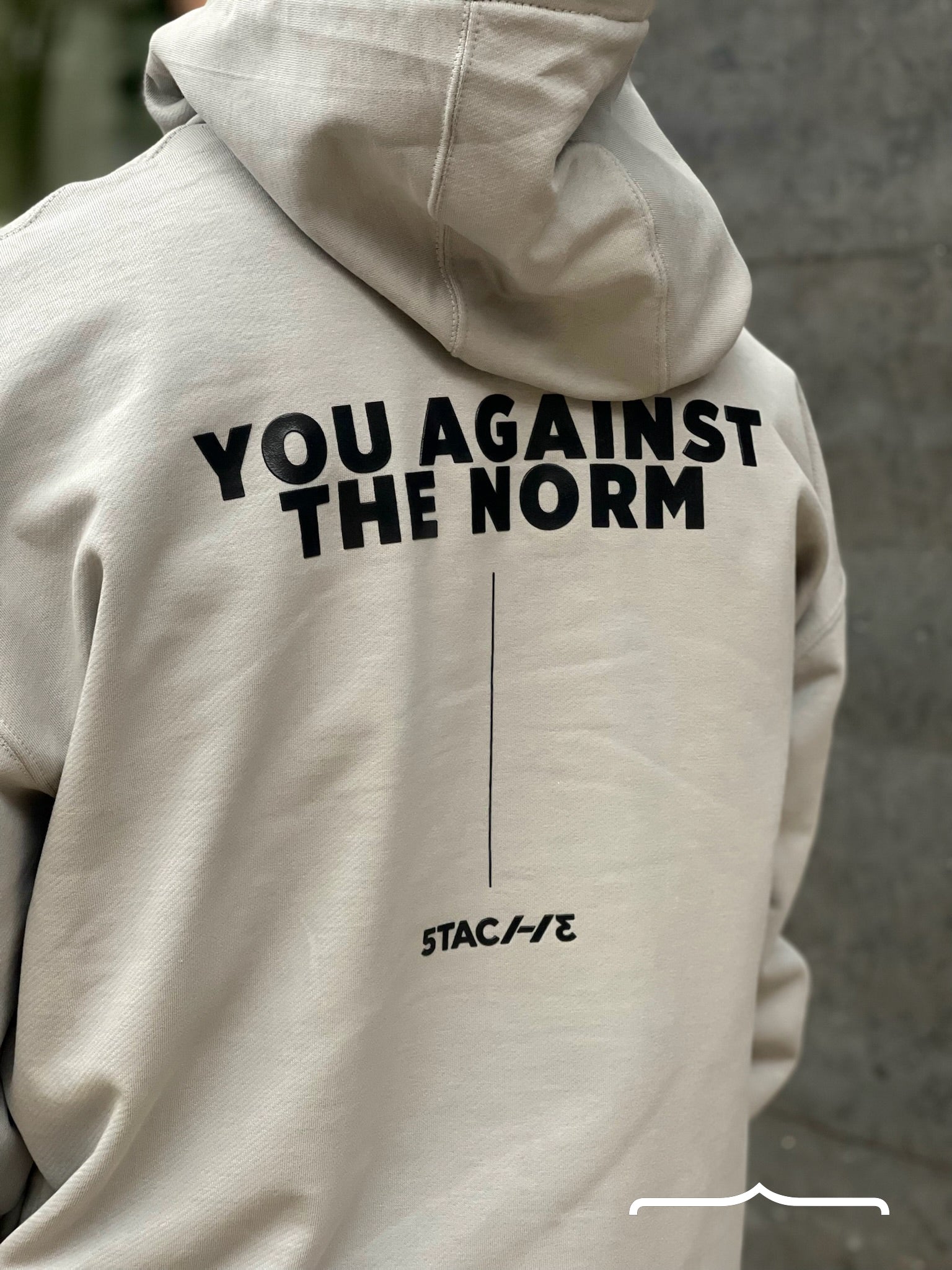 You Against the Norm Hoodie in Silver