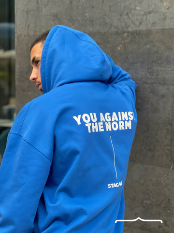 You Against the Norm Hoodie in Blue