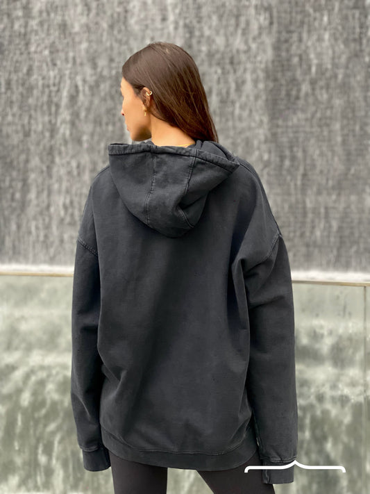 5TAC113 washed hoodie in Black