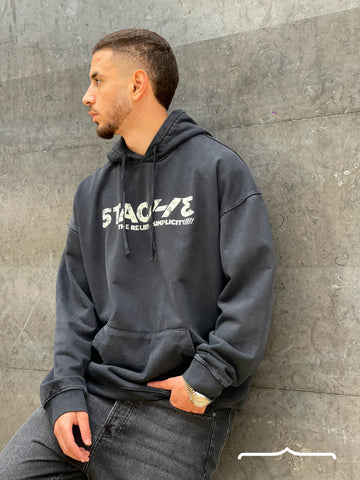 5TAC113 washed hoodie in Black