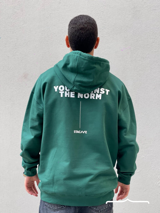 You Against the Norm Hoodie in Green