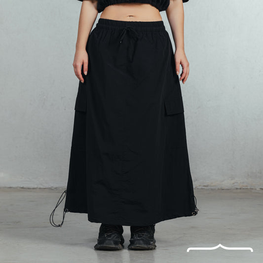 Cargo Adjustable Skirt Black