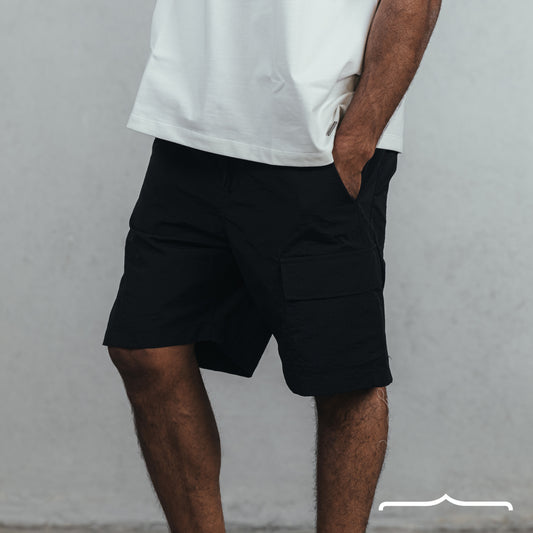 One Side Pocket Short in Black