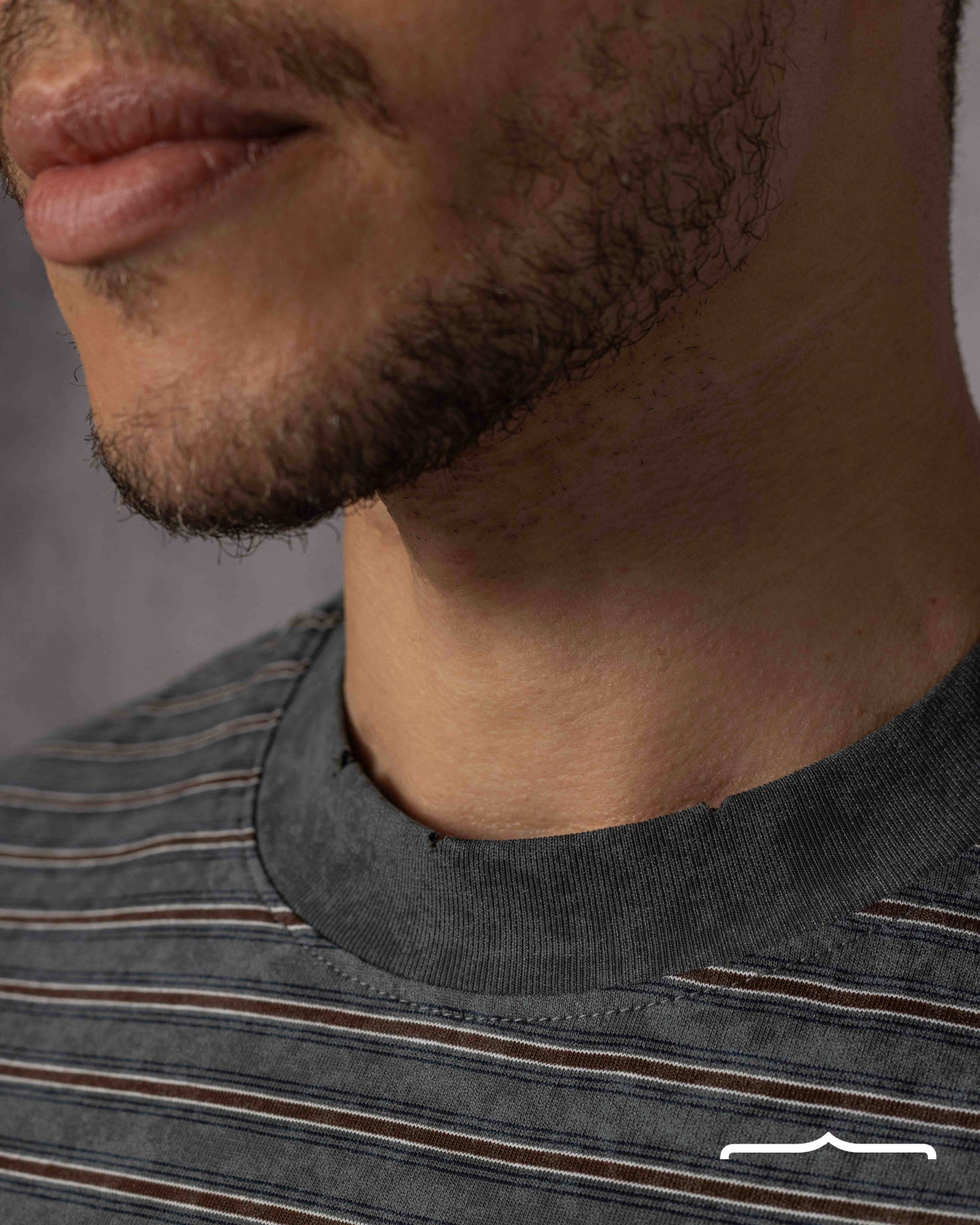 Vertical Striped Pocket T-Shirt in Washed Olive