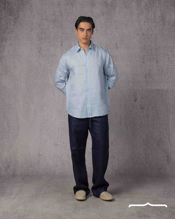 Classic Linen Shirt Volume 3 in Baby Blue