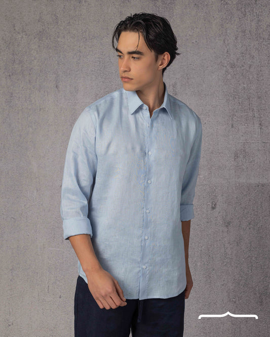 Classic Linen Shirt Volume 3 in Baby Blue