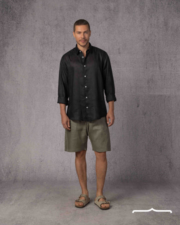 Classic Linen Shirt Volume 3 in Black