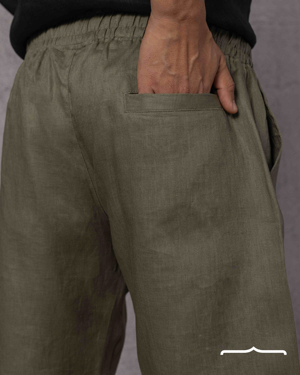 Linen short volume 2 in Olive