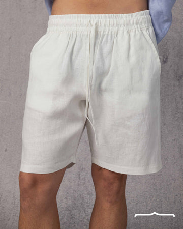 Linen short volume 2 in off white