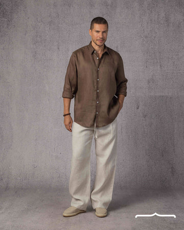 Classic Linen Shirt Volume 3 in Brown
