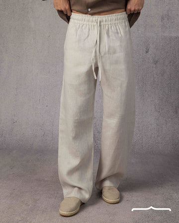 Oversized Linen Pants Volume 2 in Beige
