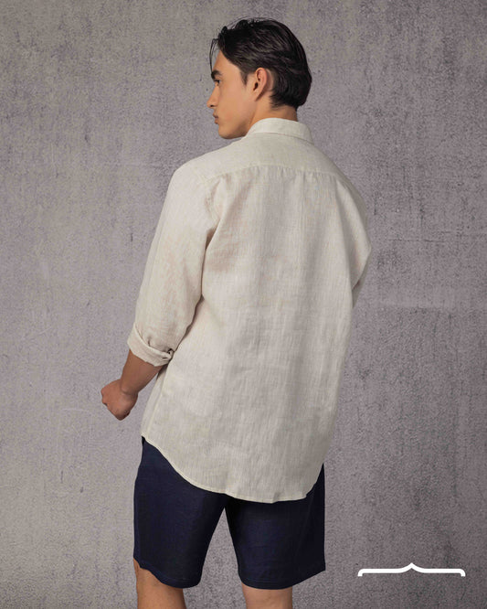 Classic Linen Shirt Volume 3 in Beige