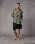 Classic Linen Shirt Volume 3 in Olive