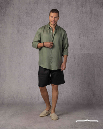 Classic Linen Shirt Volume 3 in Olive