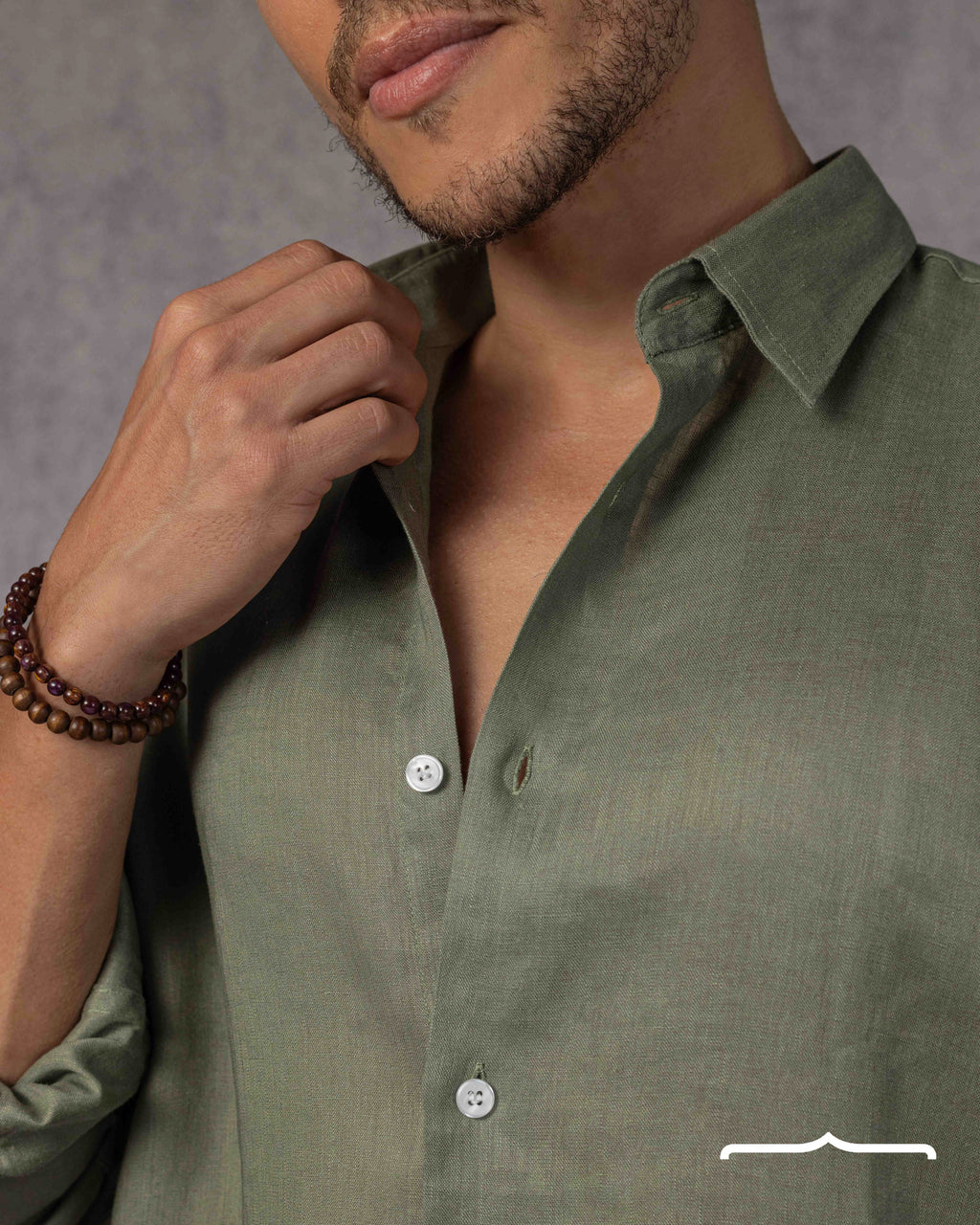 Classic Linen Shirt Volume 3 in Olive