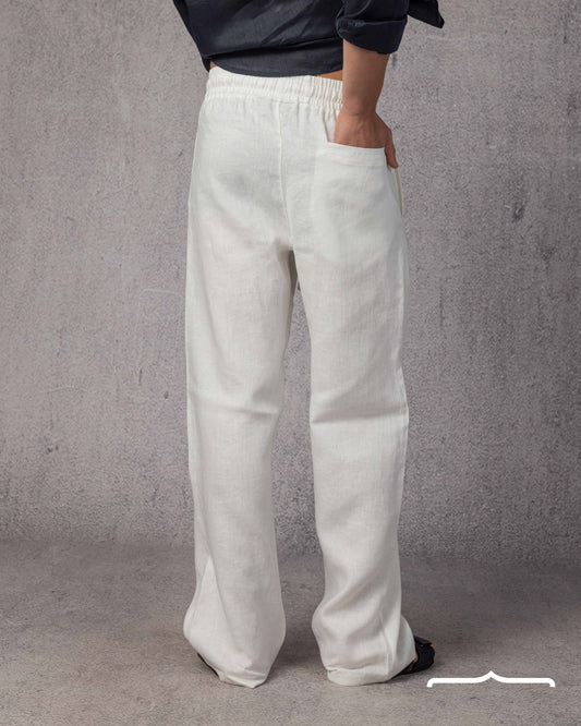 Oversized Linen Pants Volume 2 in Off White
