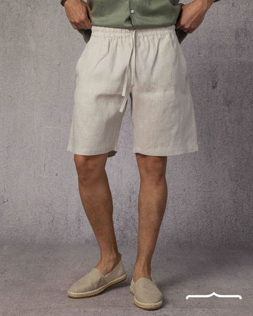 Linen short Volume 2 in Beige