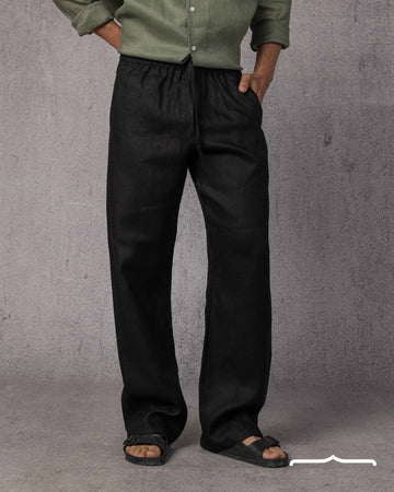 Oversized Linen Pants volume 2 in Black