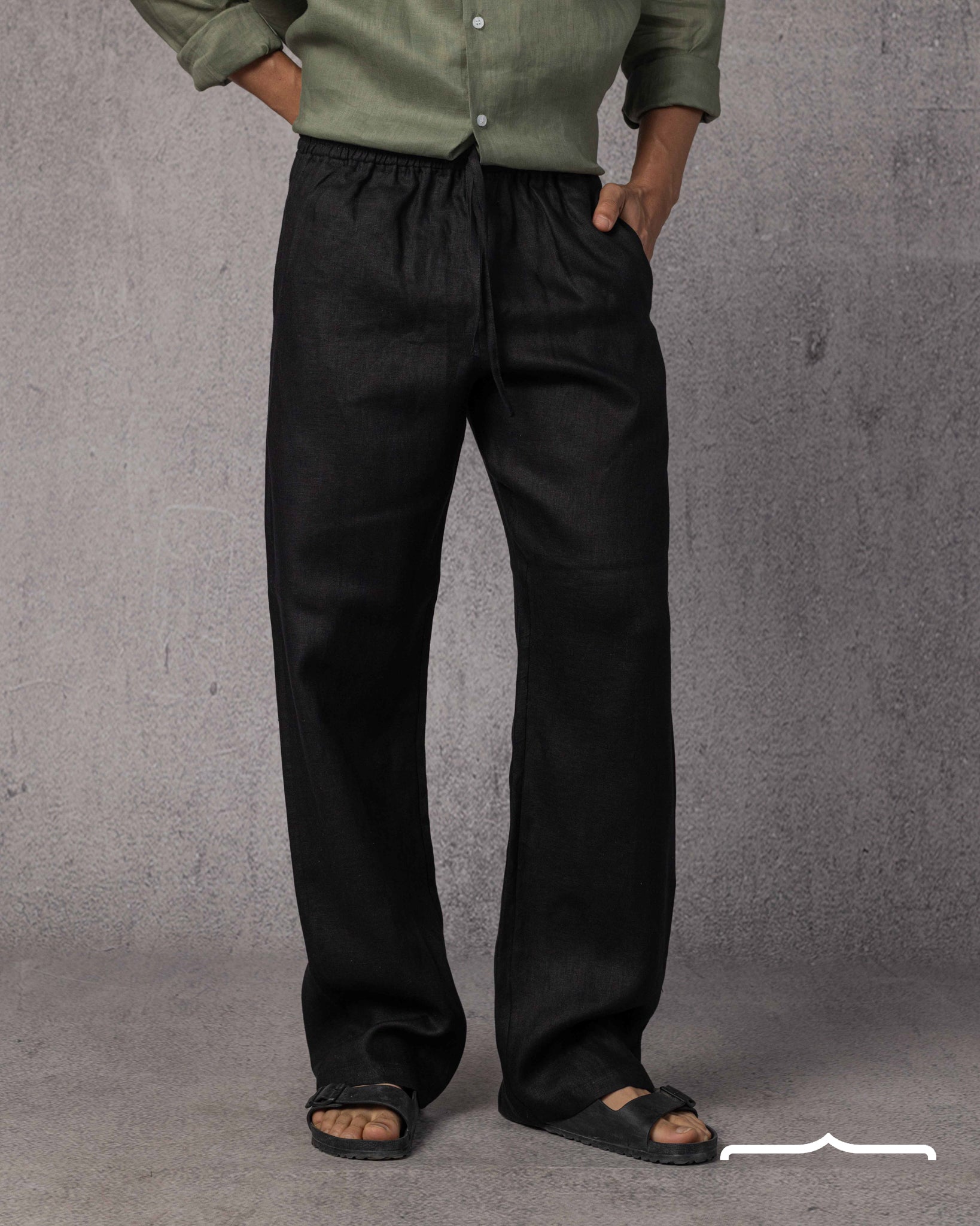 Oversized Linen Pants volume 2 in Black