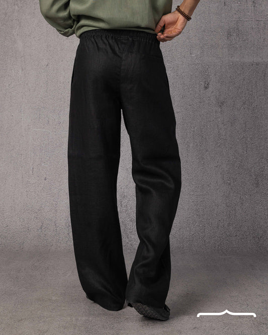 Oversized Linen Pants volume 2 in Black