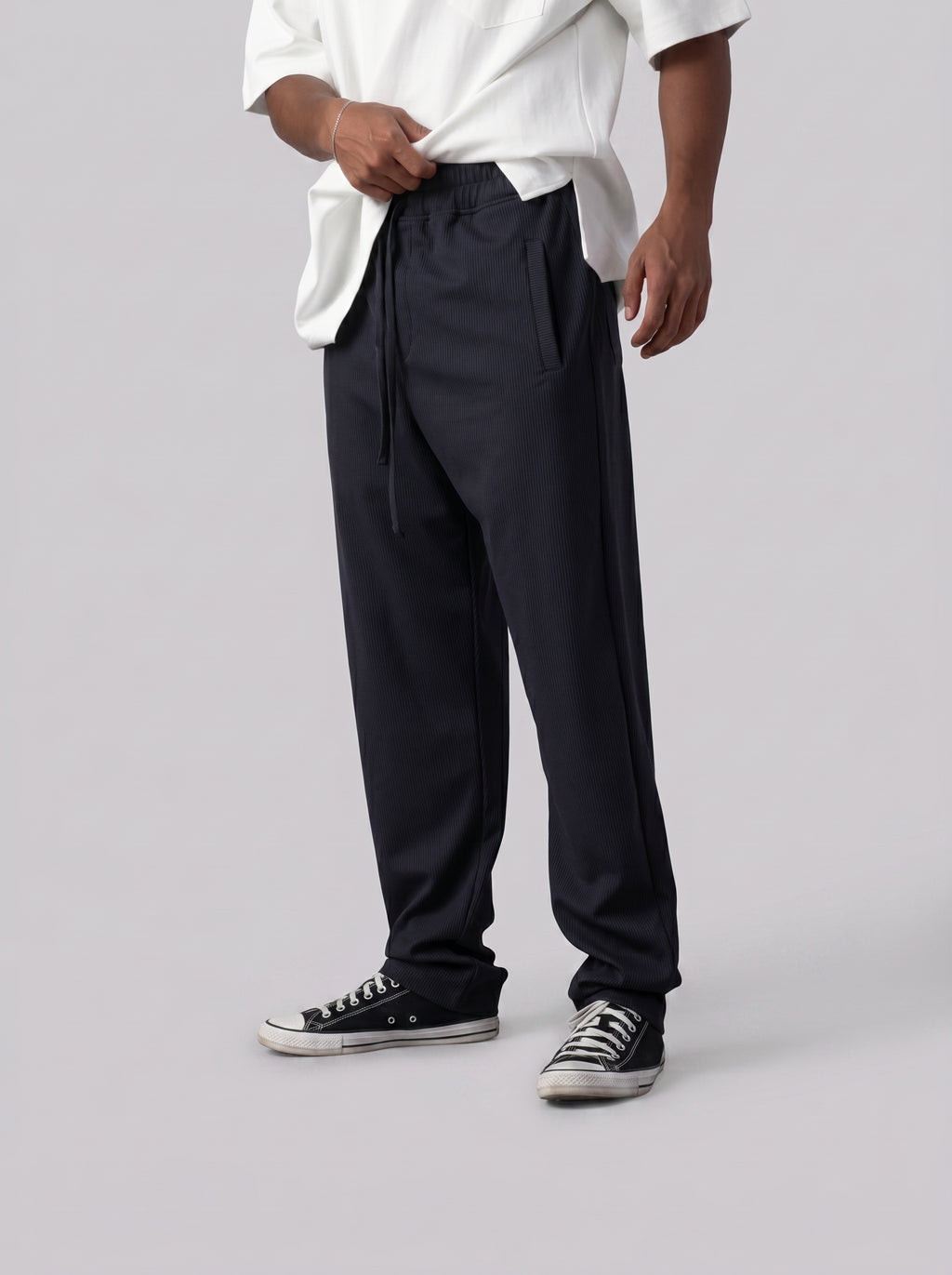 Textured Sweatpants Volume 2 in Naval Color