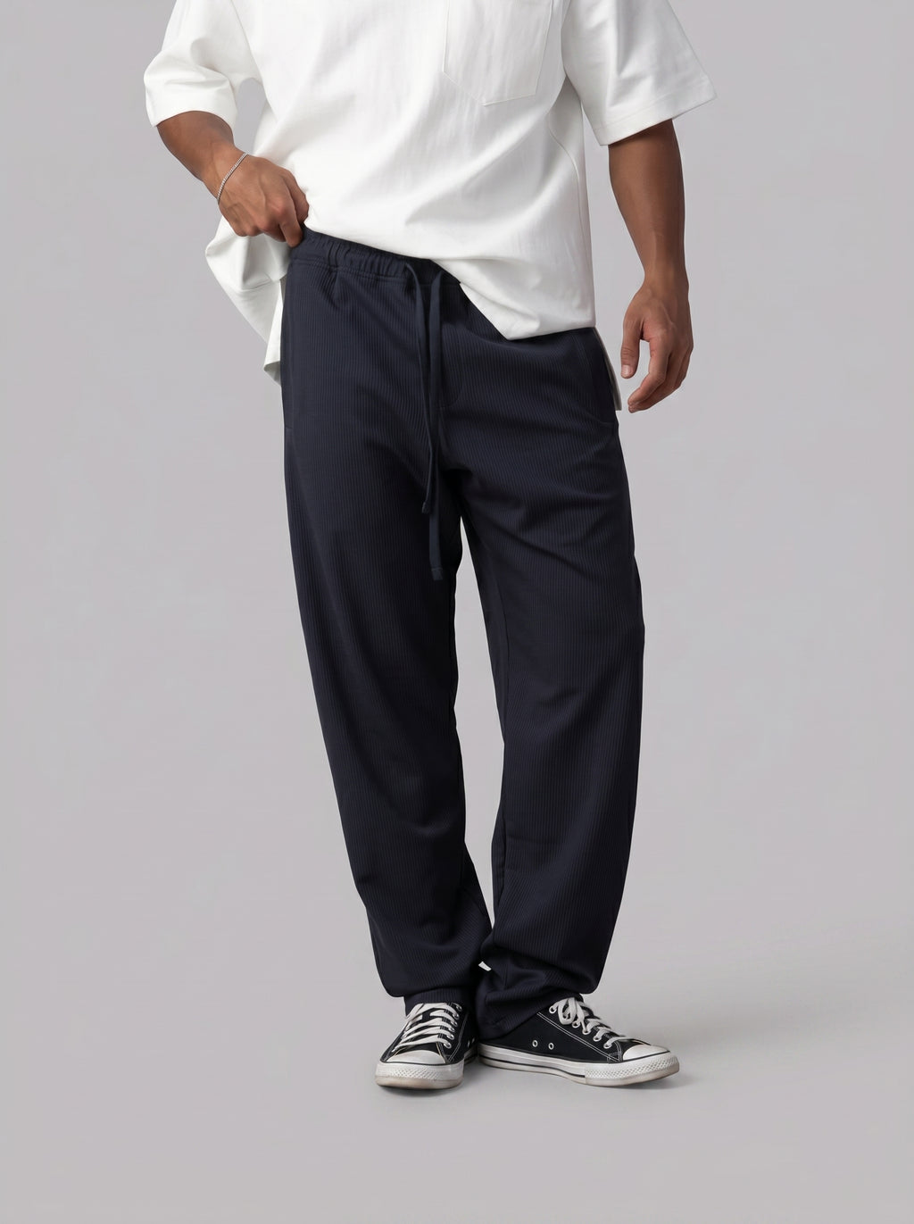 Textured Sweatpants Volume 2 in Naval Color