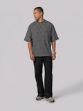 Vertical Striped Pocket T-Shirt in Washed Olive